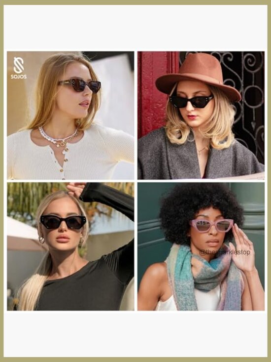 Retro Cat Eye Polarized Sunglasses with Plastic Frame main image 4